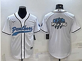 Men's Carolina Panthers White Team Big Logo With Patch Cool Base Stitched Baseball Jersey,baseball caps,new era cap wholesale,wholesale hats